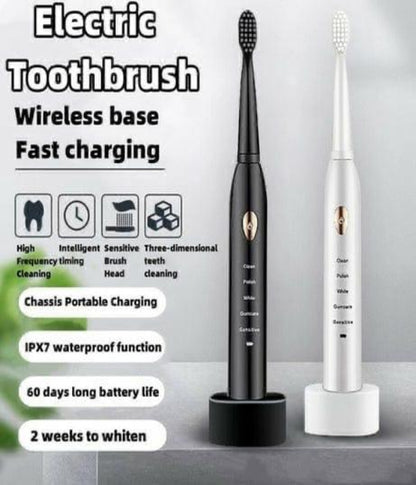 5 Modes Electric Toothbrushes For Adults Kids | Smart Timer Usb Charge Rechargeable Whitening Toothbrush Waterproof (random Color)