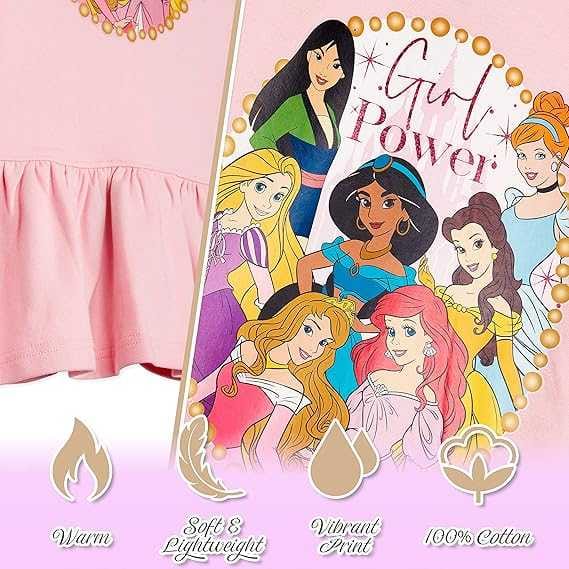 Disney Princess Hoodie Dress for Kids 4 5 Years Soft Comfy Girls Gifts