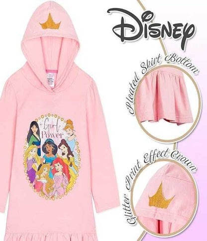 Disney Princess Hoodie Dress for Kids 4 5 Years Soft Comfy Girls Gifts