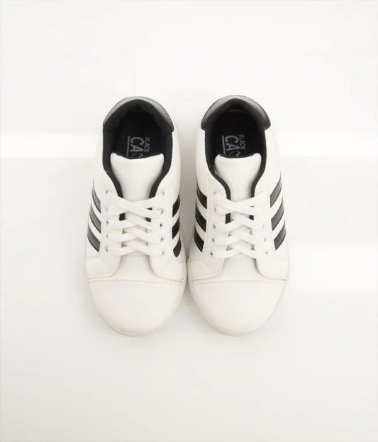 Black Stripe Canvas Sneakers