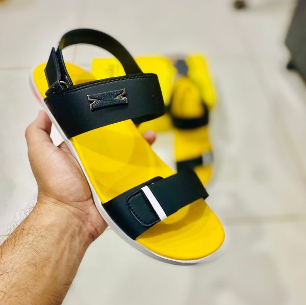 (black & Yellow ) Comfortable soft Clarks Sandle’s For Men