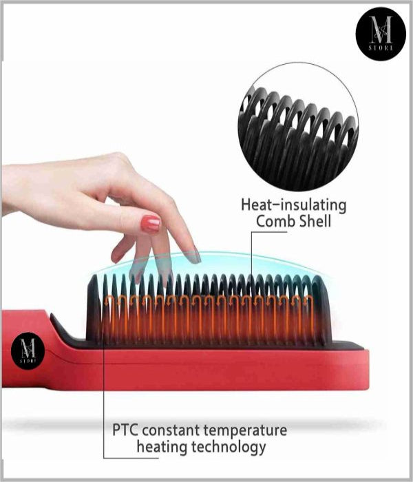 Electric Professional Hair Straightening Brush (random Color)