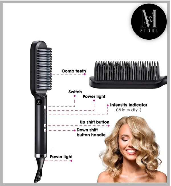 Electric Professional Hair Straightening Brush (random Color)