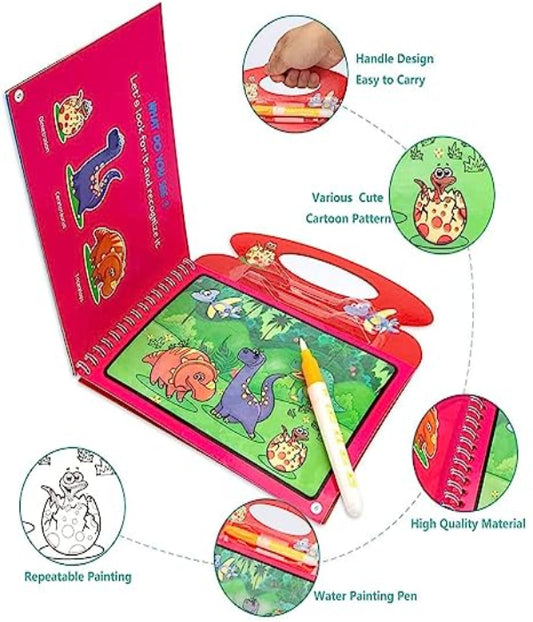 Magical Drawing Books With Pen, Water Reveal Activity Book For Kid (random Design Books)