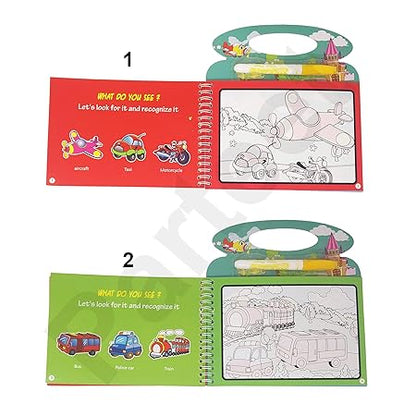 Magical Drawing Books With Pen, Water Reveal Activity Book For Kid (random Design Books)