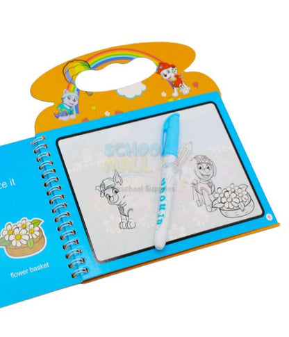 Magical Drawing Books With Pen, Water Reveal Activity Book For Kid (random Design Books)