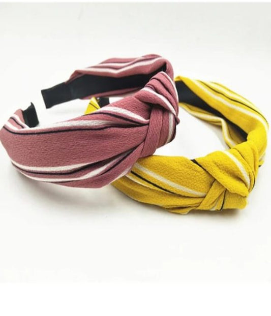 (pack Of 2) Girls Hair Band Yellow & Pink