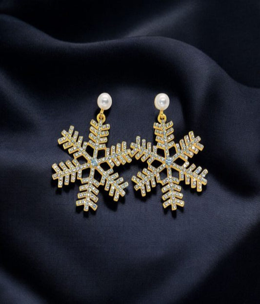 Imported Dazzling Snowflake Earrings – Perfect Winter Elegance Snowflake Earrings